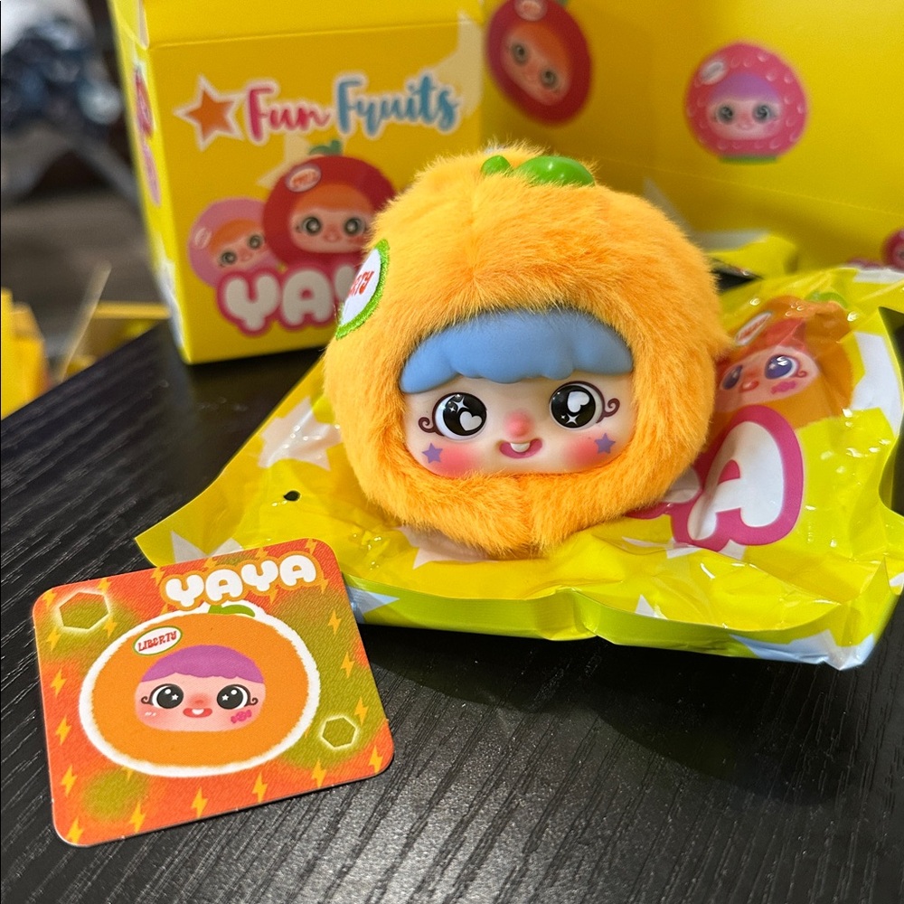 Yaya Fun Fruits Orange/Blue Plush Toy NIB